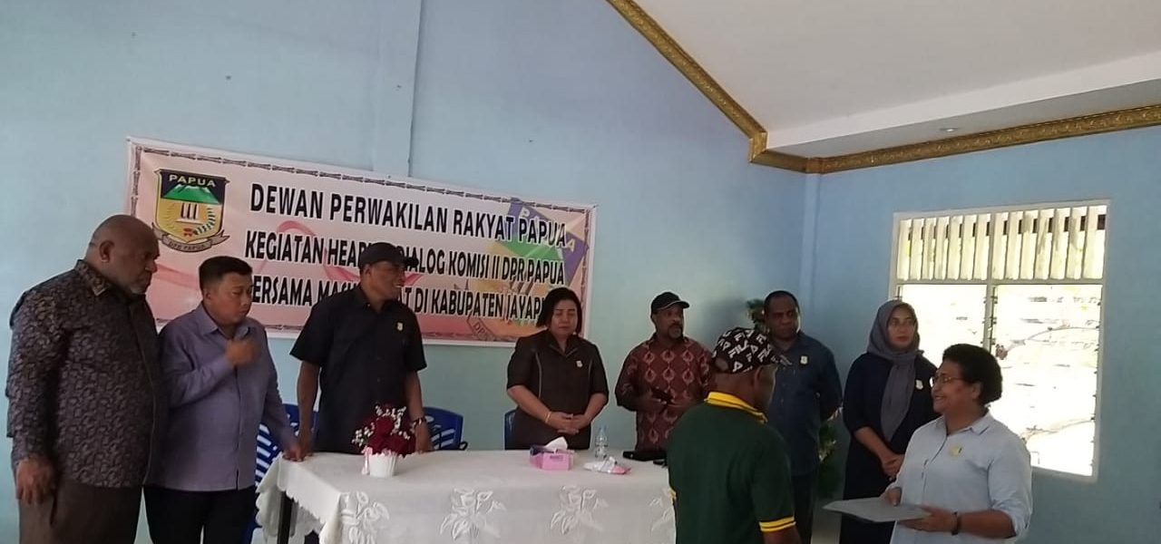 Hearing Dialog Komisi II DPRP dengan Masyarakat Kampung Yahim dan Yakonde Sentani pada Selasa,03 Maret 2020