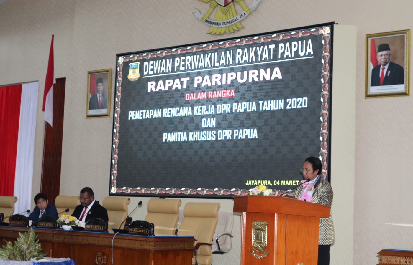 PENETAPAN RENCANA KERJA DPR PAPUA TAHUN 2020 DAN PANITIA KHUSUS DPR PAPUA. Rabu 4 Maret 2020