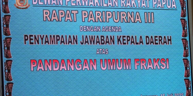 Jawaban Gubernur  Papua atas Pandangan Umum fraksi
